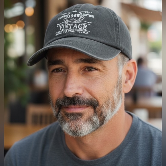 Vintage 1965 Baseball Cap Aged To Perfection Cotton Adjustable Hat New - Picture 2 of 6